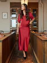 Indlæs billede til gallerivisning NEO NOIR Bovary Skirt Dark Red