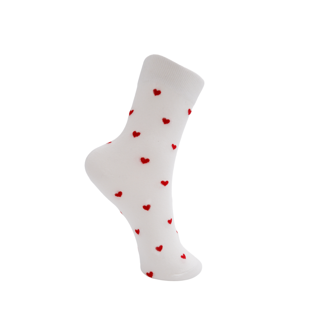 BLACK COLOUR Bclove Sock White Red