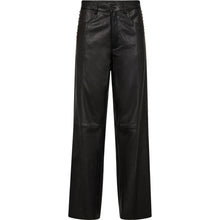 Indlæs billede til gallerivisning DEPECHE Cat MW Suede Straight Leg Pant Black