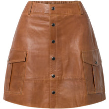 Indlæs billede til gallerivisning DEPECHE Dawn Skirt Vintage Cognac