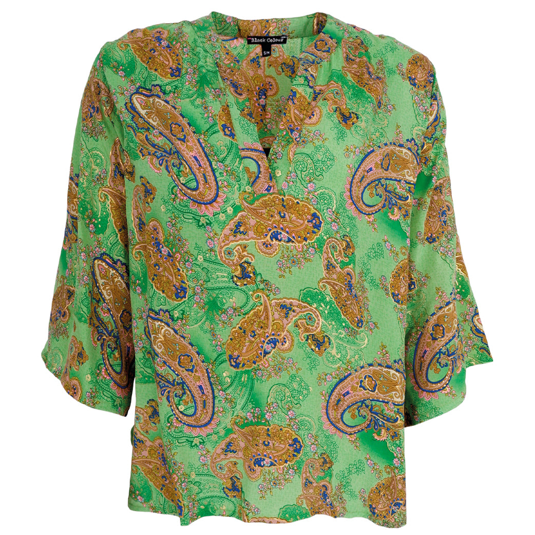 BLACK COLOUR Bcluna Flared Sleeve Blouse Willow Green