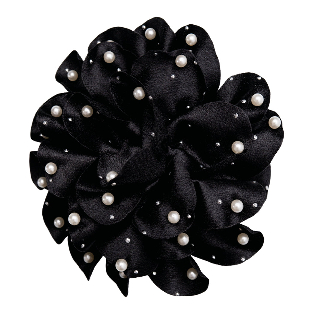 BLACK COLOUR Bckimmi Mega Flower Broche Sort