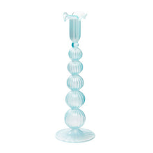 Indlæs billede til gallerivisning ANNA+NINA Cloudy Glas Lysestage Lyseblå 29 cm