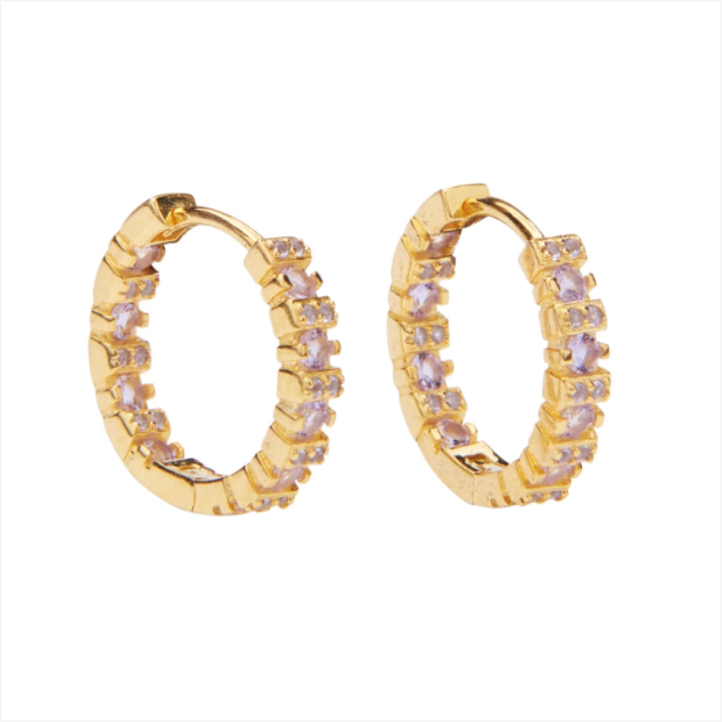 PICO COPENHAGEN Siri Crystal Hoop Lavender main image 0