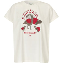 Indlæs billede til gallerivisning LOLLYS LAUNDRY Roma Peacock Tee SS White
