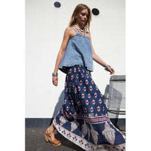Indlæs billede til gallerivisning LOLLYS LAUNDRY Rio Maxi Skirt Dark Blue

