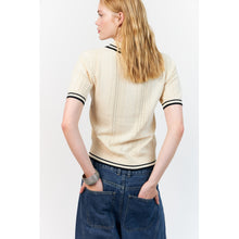 Indlæs billede til gallerivisning LOLLYS LAUNDRY Andrea Polo Knit S/S Creme
