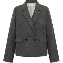 Indlæs billede til gallerivisning LOLLYS LAUNDRY Antonella Short Blazer Dark Grey
