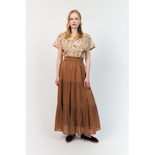 Indlæs billede til gallerivisning LOLLYS LAUNDRY Diamond Maxi Skirt Camel
