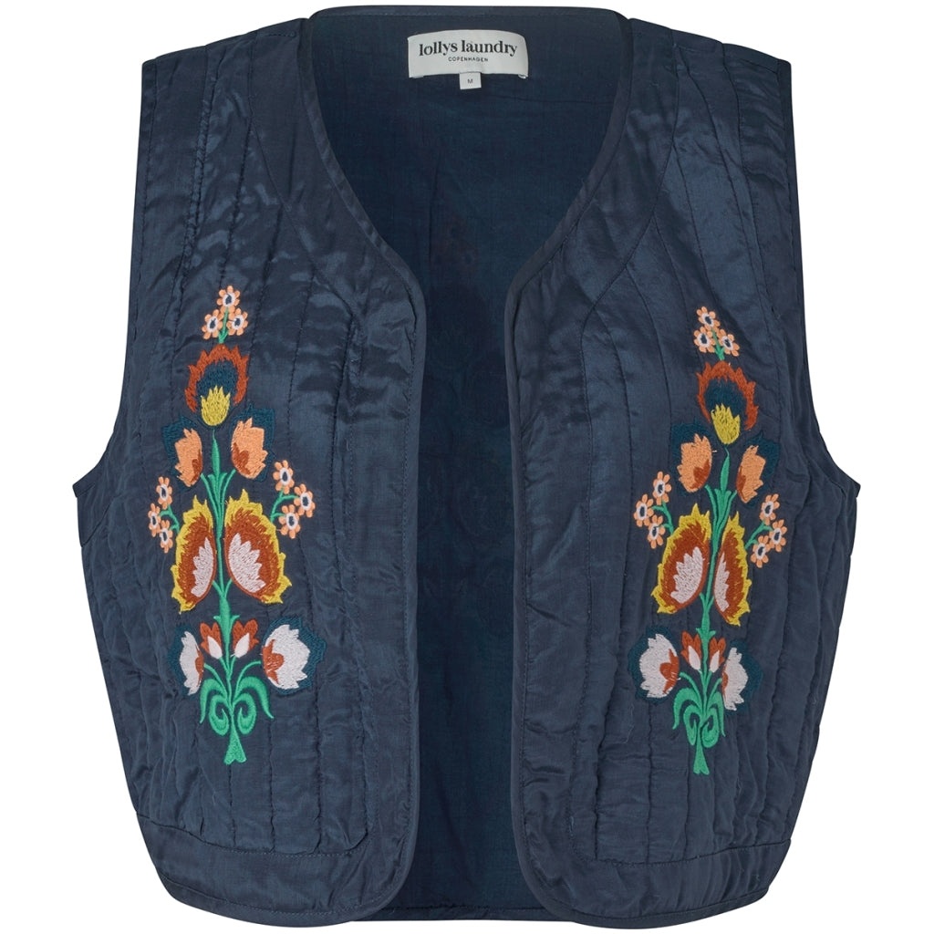 LOLLYS LAUNDRY Mist Vest SL Dark Blue