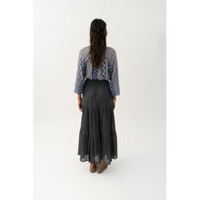 Indlæs billede til gallerivisning LOLLYS LAUNDRY Diamond Maxi Skirt Washed Black
