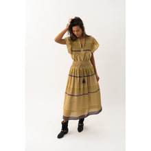 Indlæs billede til gallerivisning LOLLYS LAUNDRY Diamond Maxi Skirt Mustard
