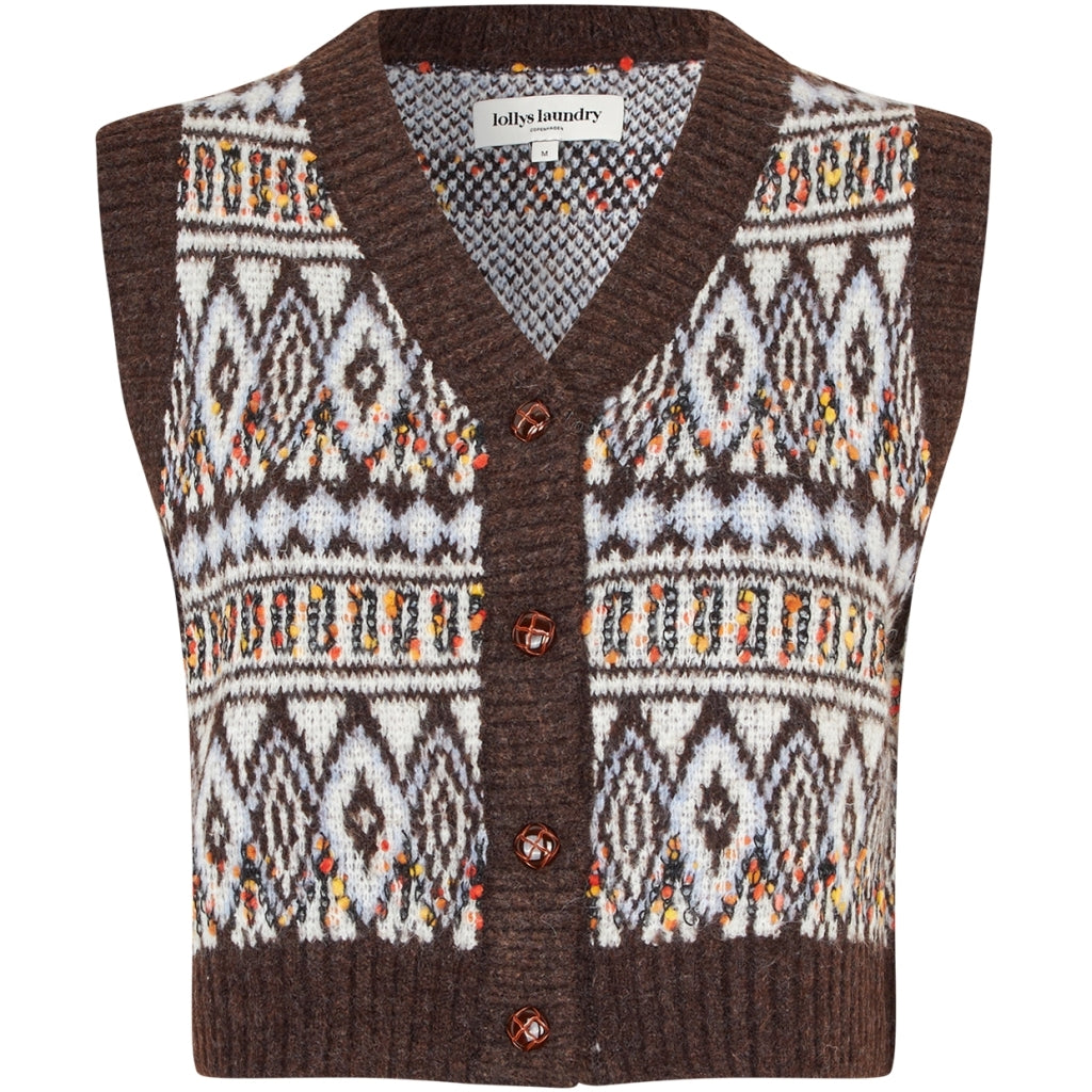 LOLLYS LAUNDRY Francesca Vest Dark Mocca