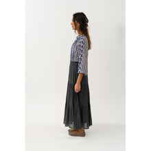 Indlæs billede til gallerivisning LOLLYS LAUNDRY Diamond Maxi Skirt Washed Black
