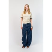 Indlæs billede til gallerivisning LOLLYS LAUNDRY Andrea Polo Knit S/S Creme
