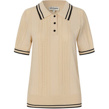 Indlæs billede til gallerivisning LOLLYS LAUNDRY Andrea Polo Knit S/S Creme
