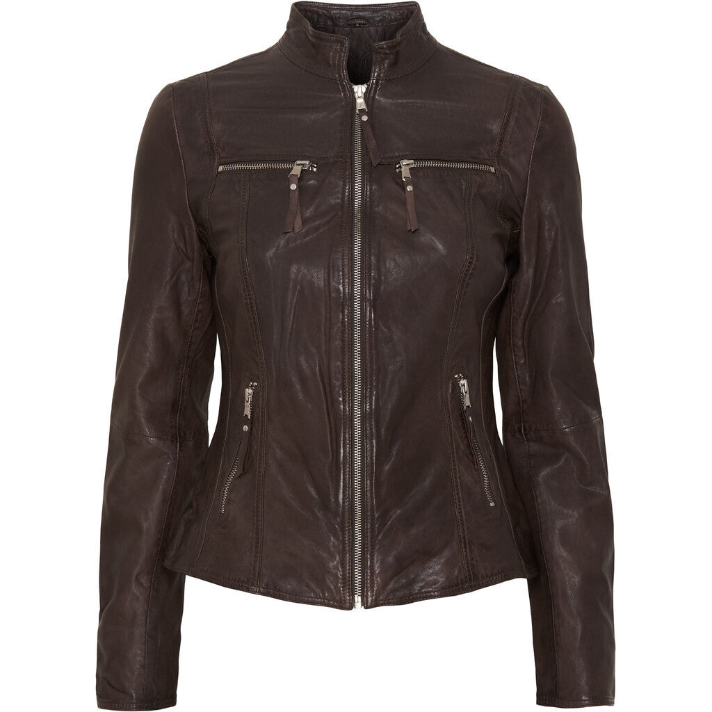 NOTYZ Biker Jacket W. Collar Almond Brown