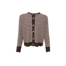 Indlæs billede til gallerivisning BLACK COLOUR Bcdell Striped Cardigan Coffee
