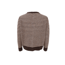 Indlæs billede til gallerivisning BLACK COLOUR Bcdell Striped Cardigan Coffee
