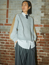 Indlæs billede til gallerivisning MOS MOSH Beth Ottili V-Neck Knit Grey Melange
