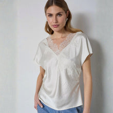 Indlæs billede til gallerivisning CO' COUTURE Idun Lace SS Blouse Off White
