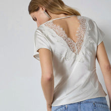 Indlæs billede til gallerivisning CO' COUTURE Idun Lace SS Blouse Off White
