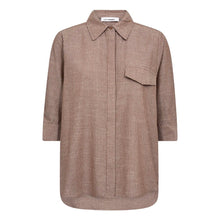 Indlæs billede til gallerivisning CO' COUTURE Jiho Stripe SS Shirt Brown
