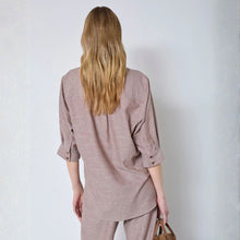 Indlæs billede til gallerivisning CO' COUTURE Jiho Stripe SS Shirt Brown
