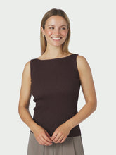 Indlæs billede til gallerivisning NEO NOIR Talia Glitter Knit Top Burgundy
