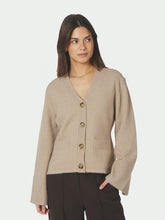 Indlæs billede til gallerivisning NEO NOIR Pixie Knit Cardigan Warm Grey
