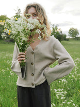 Indlæs billede til gallerivisning NEO NOIR Pixie Knit Cardigan Warm Grey
