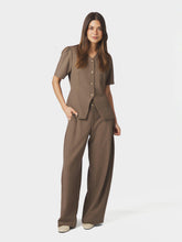 Indlæs billede til gallerivisning NEO NOIR Jules Pinstripe Blouse Taupe
