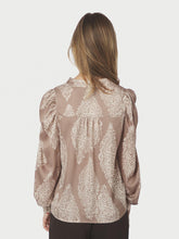 Indlæs billede til gallerivisning NEO NOIR Rosslyn Paisley Drop Blouse Dark Taupe
