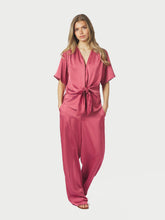 Indlæs billede til gallerivisning NEO NOIR Emmett Heavy Sateen Pants Cherry Pink
