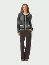 Indlæs billede til gallerivisning NEO NOIR Doro Stitch Knit Cardigan Black
