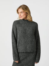Indlæs billede til gallerivisning NEO NOIR Paulina Fluffy Knit Blouse Antracit

