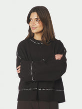 Indlæs billede til gallerivisning NEO NOIR Roeme Knit Stitch Blouse Dark Brown
