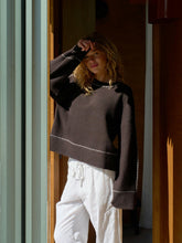 Indlæs billede til gallerivisning NEO NOIR Roeme Knit Stitch Blouse Dark Brown

