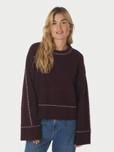 Indlæs billede til gallerivisning NEO NOIR Roeme Knit Stitch Blouse Wine
