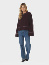 Indlæs billede til gallerivisning NEO NOIR Roeme Knit Stitch Blouse Wine
