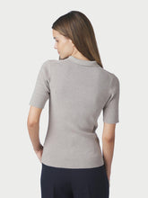 Indlæs billede til gallerivisning NEO NOIR Manama Knit Blouse Warm Grey
