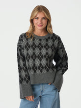 Indlæs billede til gallerivisning NEO NOIR Kick Check Knit Blouse Antracit
