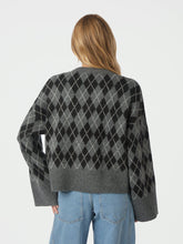Indlæs billede til gallerivisning NEO NOIR Kick Check Knit Blouse Antracit
