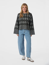 Indlæs billede til gallerivisning NEO NOIR Kick Check Knit Blouse Antracit
