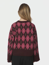 Indlæs billede til gallerivisning NEO NOIR Kick Check Knit Blouse Wine
