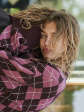 Indlæs billede til gallerivisning NEO NOIR Kick Check Knit Blouse Wine
