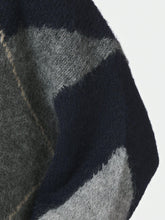 Indlæs billede til gallerivisning NEO NOIR Inga Check Fluff Knit Blouse Navy
