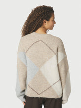 Indlæs billede til gallerivisning NEO NOIR Inga Check Fluff Knit Beige Melange
