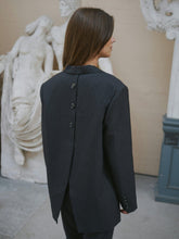Indlæs billede til gallerivisning NEO NOIR Marielle Button Back Blazer Antracit
