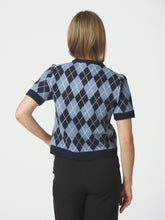 Indlæs billede til gallerivisning NEO NOIR Allestar Check Knit Cardigan Navy

